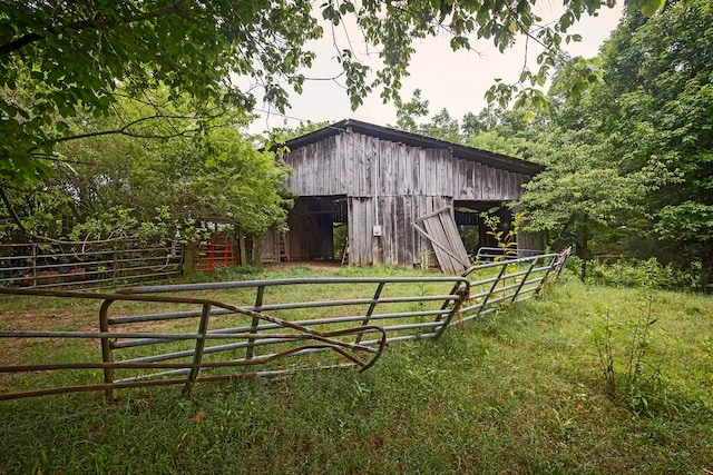 view of horse barn