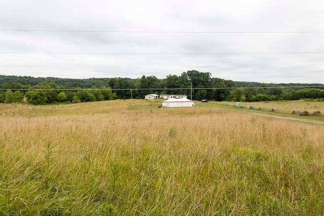 view of yard featuring a rural view