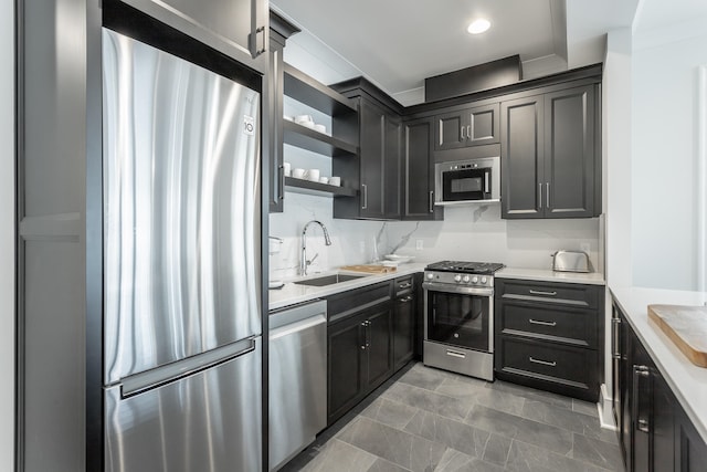 kitchen featuring sink and appliances with stainless steel finishes