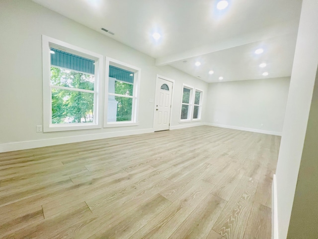 interior space featuring light wood-type flooring