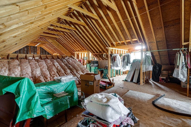 view of attic