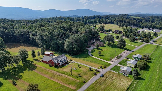 bird's eye view featuring a mountain view