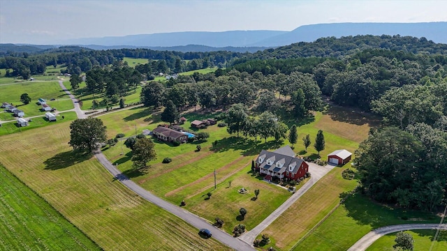 bird's eye view featuring a rural view