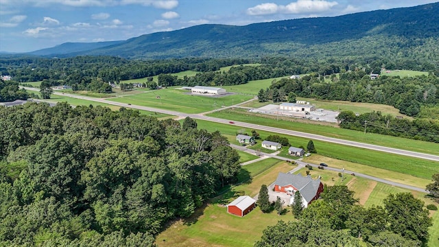 bird's eye view featuring a mountain view