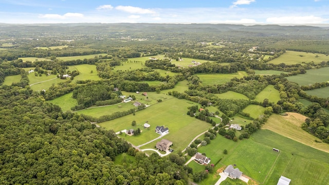 bird's eye view featuring a rural view