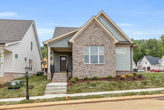 view of front of property with central AC