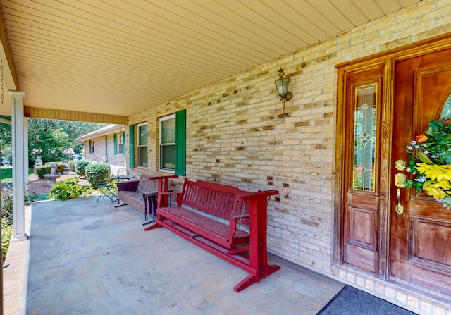 view of patio with covered porch