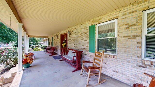 view of patio / terrace featuring covered porch