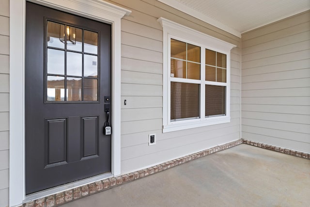 view of doorway to property