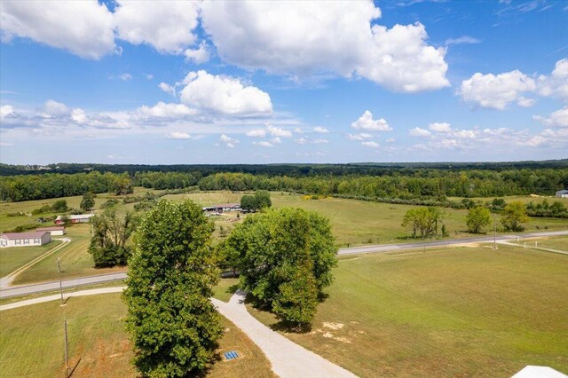 drone / aerial view featuring a rural view