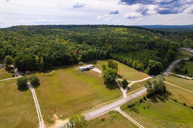 aerial view with a rural view