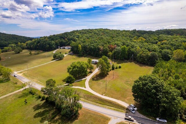 bird's eye view with a rural view