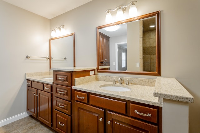 bathroom featuring vanity and tile patterned floors