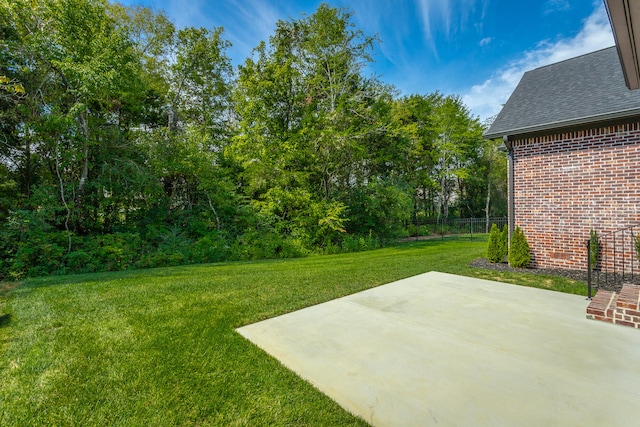 view of yard featuring a patio area