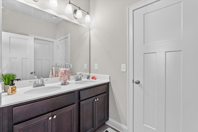 bathroom featuring vanity