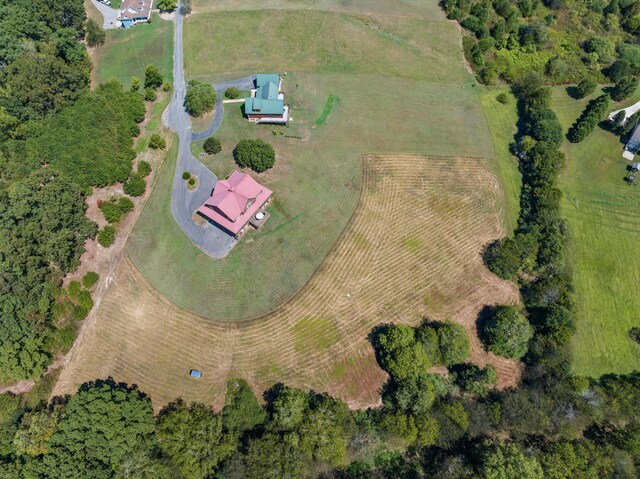 drone / aerial view featuring a rural view