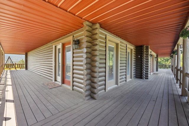 view of wooden terrace