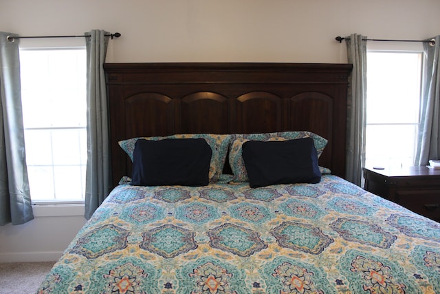 view of carpeted bedroom