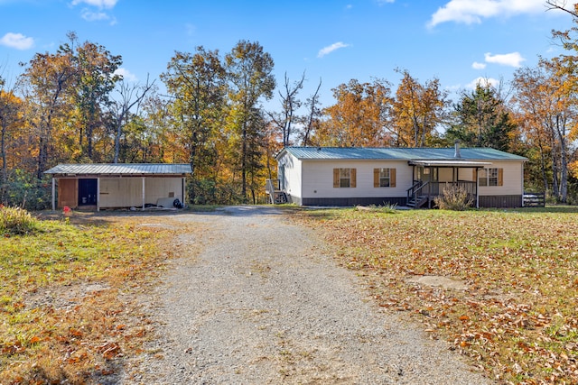 view of front of property with covered porch