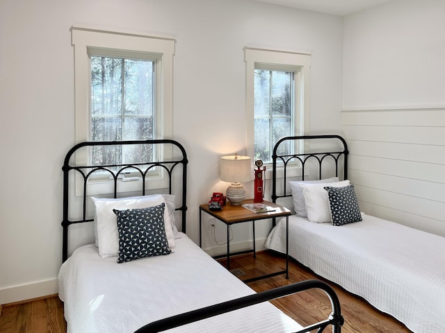 bedroom featuring hardwood / wood-style flooring