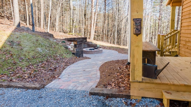 view of yard featuring a deck