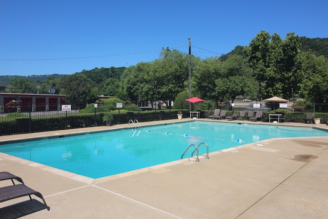 view of pool with a patio area