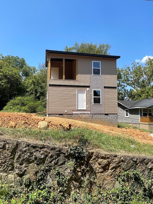 view of rear view of property