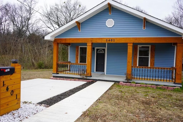 bungalow-style home featuring a porch