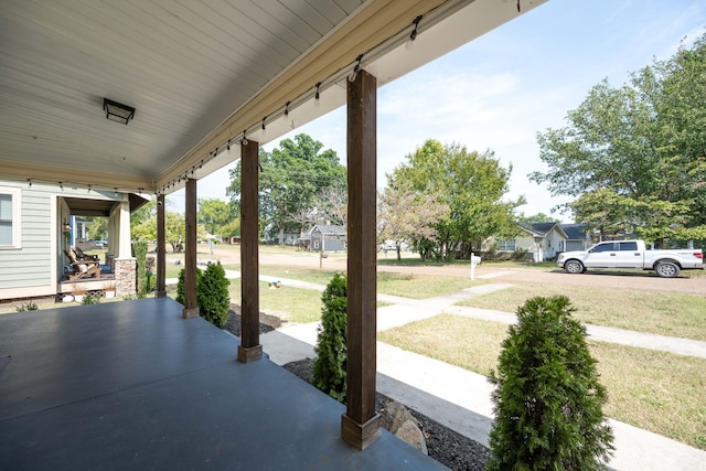 view of patio featuring covered porch