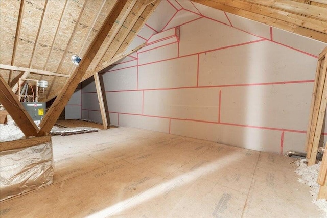 view of unfinished attic