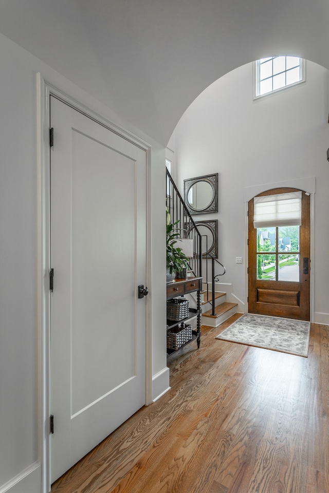 entryway featuring light hardwood / wood-style flooring and a wealth of natural light