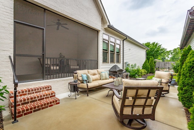 view of patio / terrace with outdoor lounge area