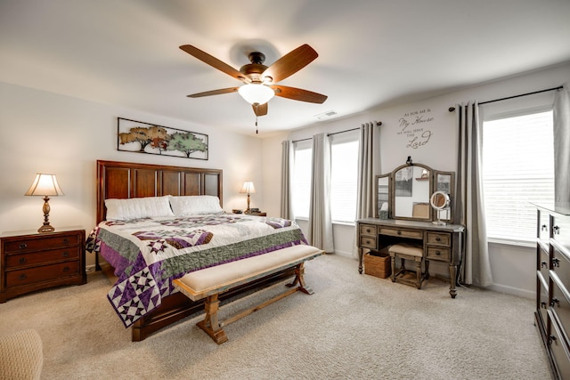 144 Ridgelake Cir Unit 122, Fort Oglethorpe, GA 30742 - bedroom featuring multiple windows, light colored carpet, and baseboards