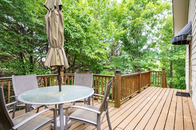 view of wooden deck