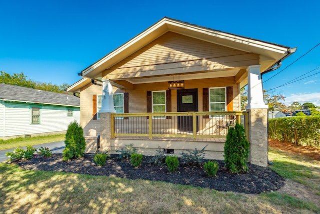 bungalow-style home featuring a porch