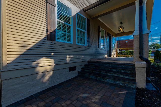 view of patio / terrace with a porch