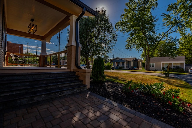 view of patio / terrace featuring covered porch