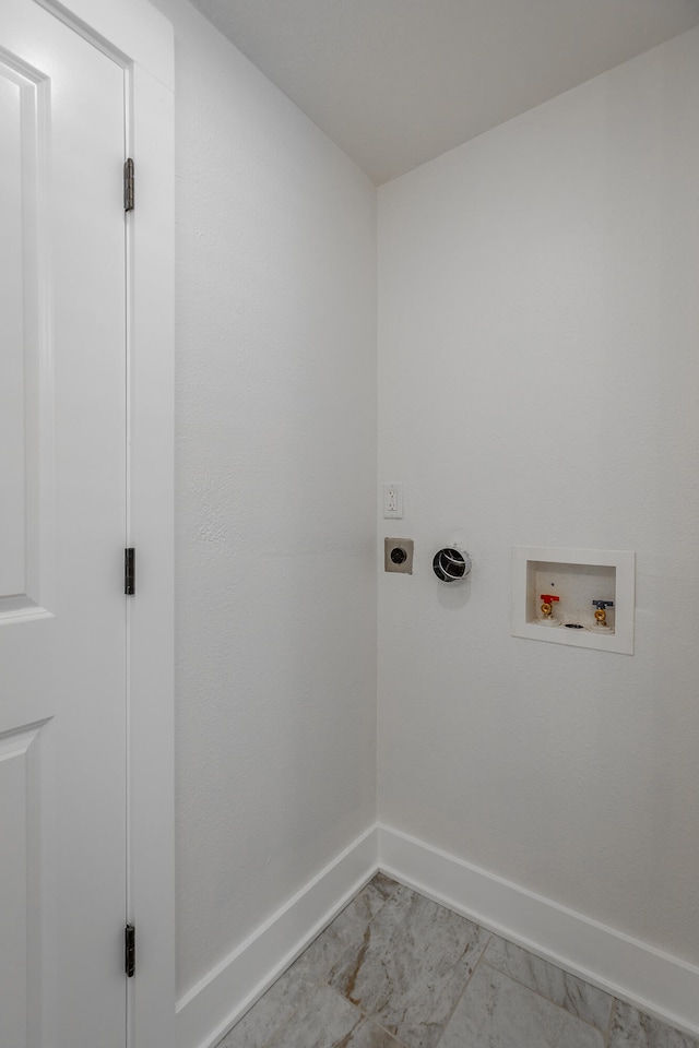 laundry room featuring washer hookup and electric dryer hookup