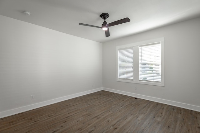 14 N Parkdale Ave, Chattanooga, TN 37411 - spare room featuring baseboards, dark wood finished floors, and ceiling fan