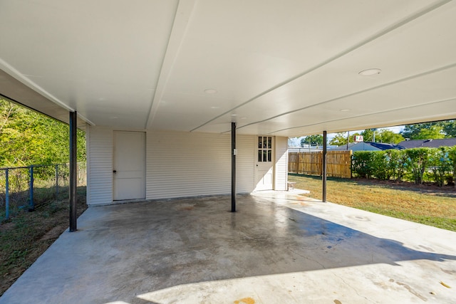 view of patio / terrace with a carport