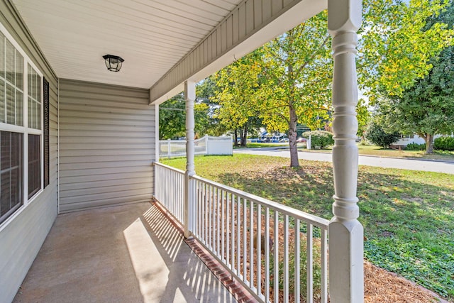 exterior space with covered porch