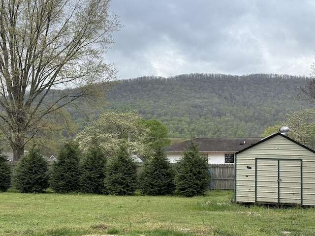property view of mountains with a forest view
