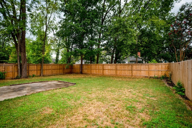 view of yard featuring a patio area