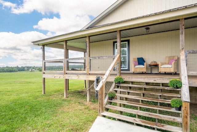 doorway to property featuring a rural view