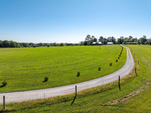 exterior space featuring a rural view