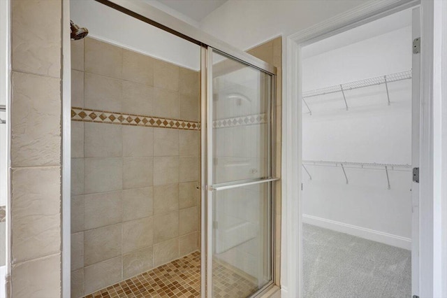 bathroom with walk in shower