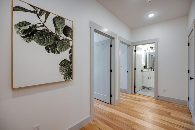 724 W Bell Ave # 110, Chattanooga, TN 37405 - hall with recessed lighting, light wood finished floors, and baseboards