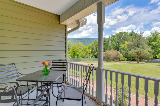 view of balcony