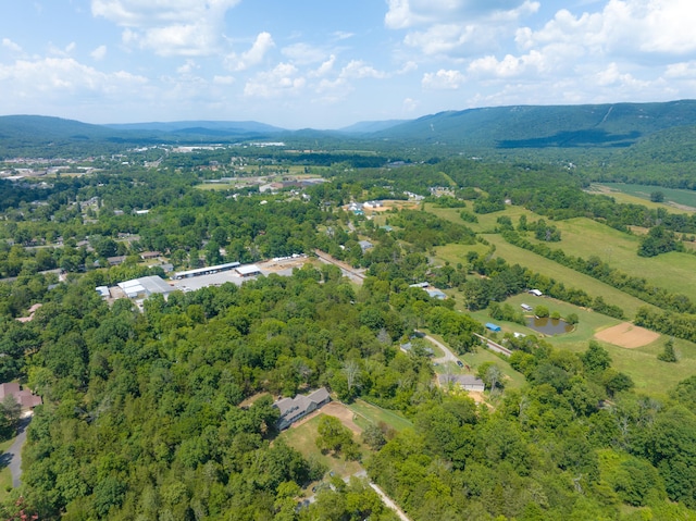 bird's eye view with a mountain view