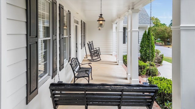 view of patio / terrace featuring covered porch